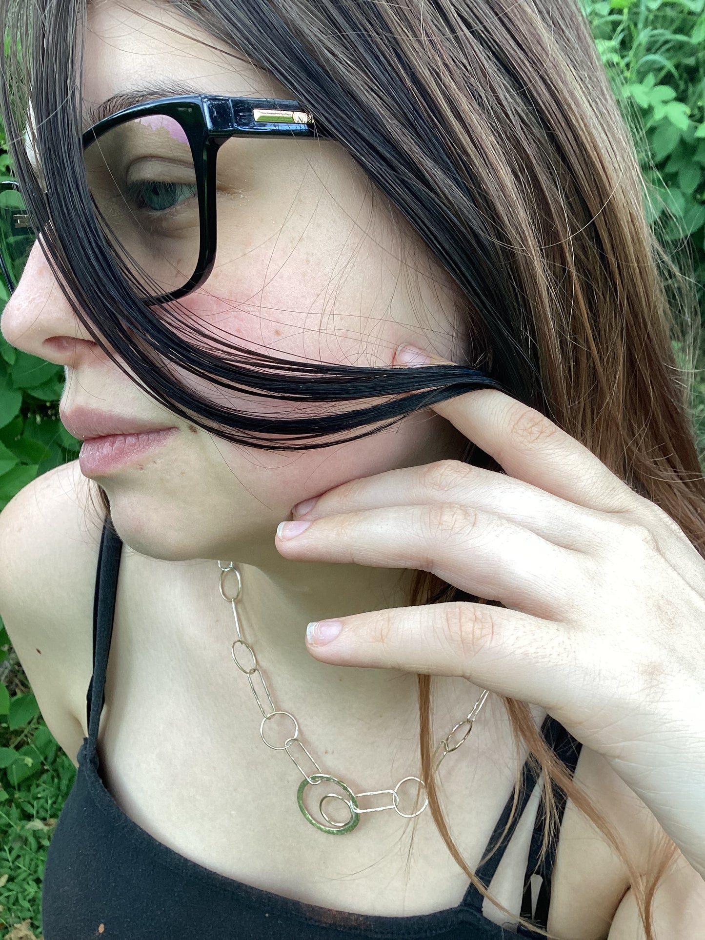 18” Sterling Silver Crescent moon chain