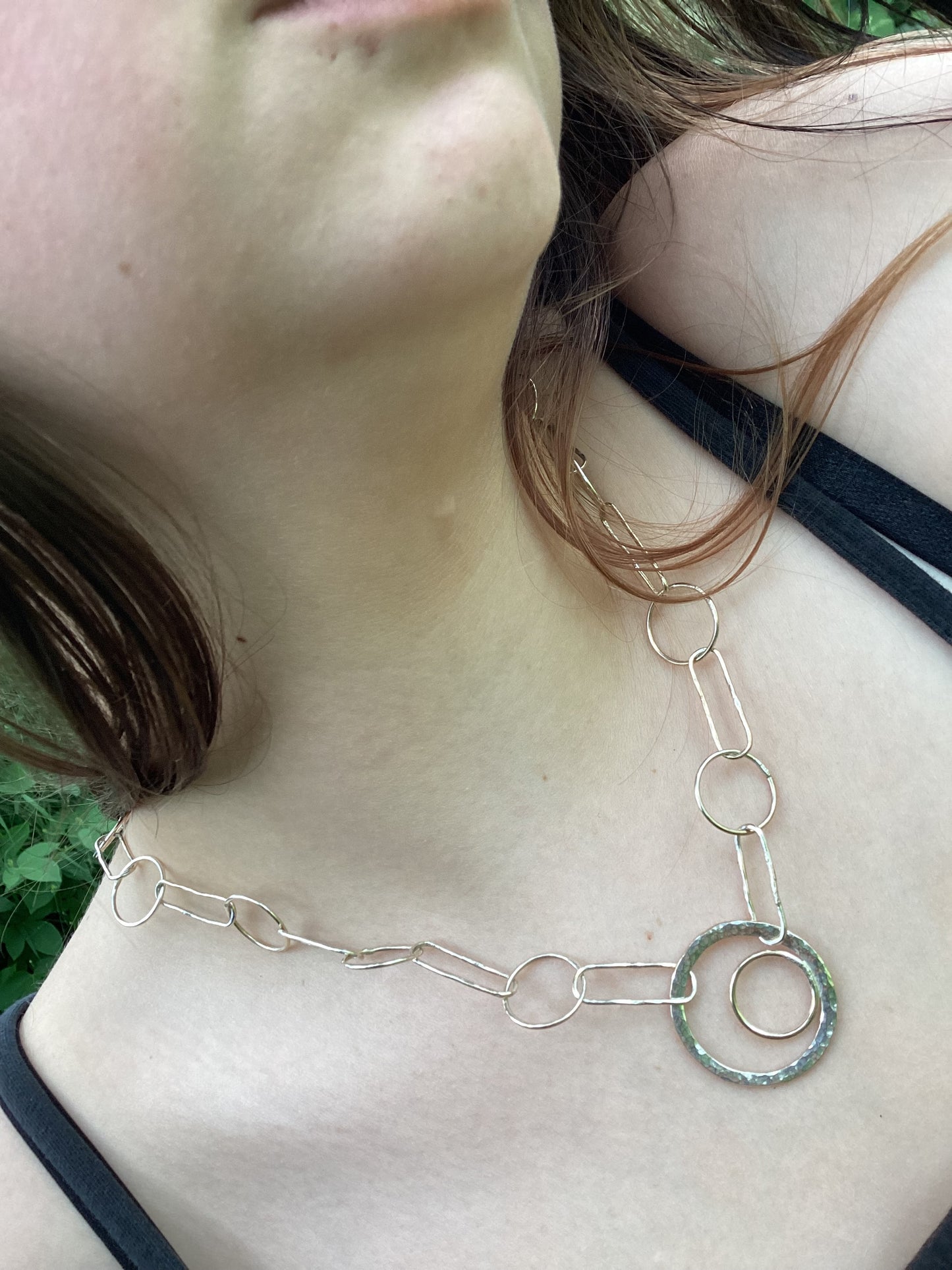 18” Sterling Silver Crescent moon chain